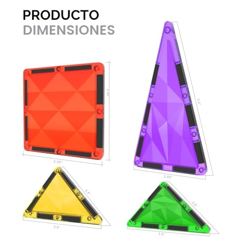 Bloques magnéticos educativos STEM para bebés, aprendizaje creativo sensorial Montessori de 36 piezas 4
