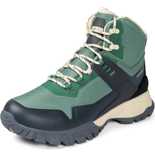 R CORD Waterproof Hiking Boots Women Breathable Suitable Hiking Shoes for Daily Use Travel Easy Hiking Trails in Mild Weather Lightgreen Size 7