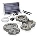Produktbild esotec Solar Bachlaufschalenset für Gartenteich Komplettset, 3 Bachlaufschalen, Teichpumpe, Naturstein Optik, Erdspieß, Solarmodul, Solarbrunnen Wasserspiel, Vogeltränke Wasserfall, 101310
