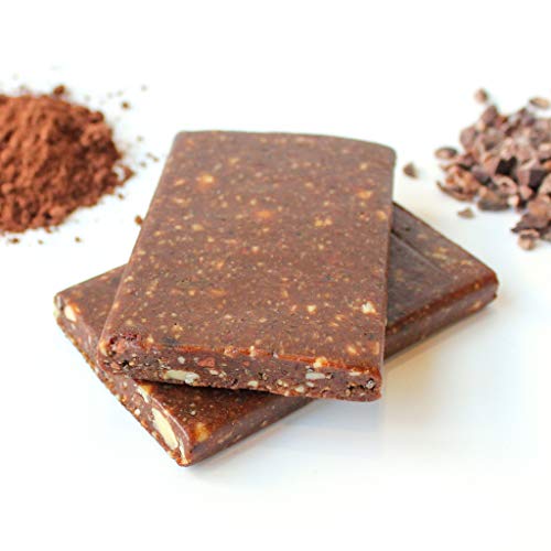 Bearded Brothers Organic Vegan Protein Energy Bars - Gluten Free, Soy Free, Paleo, Fiber, Whole 30 | Non GMO, Low Glycemic | 12 Pack Maca Chocolate
