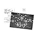 50 Blank Chalkboard RSVP Cards, RSVP Postcards No Envelopes Needed, Response Card, RSVP Reply, RSVP kit for Wedding, Rehearsal, Baby Bridal Shower, Birthday, Plain Bachelorette Party Invitations