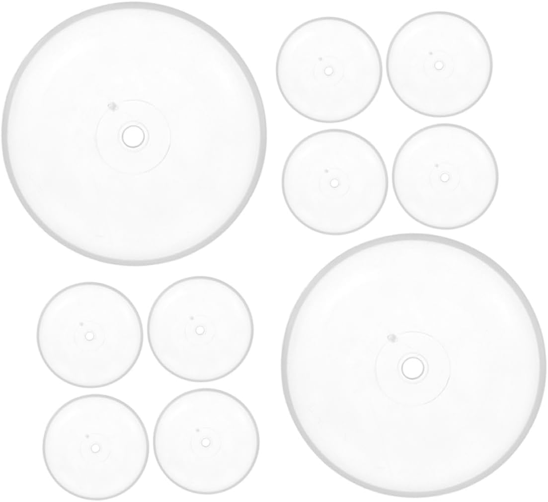 Happyyami 25pc Reusable Plastic Candle Drip Protectors Drip Catchers for Candles Decorative Holders Holes for Taper
