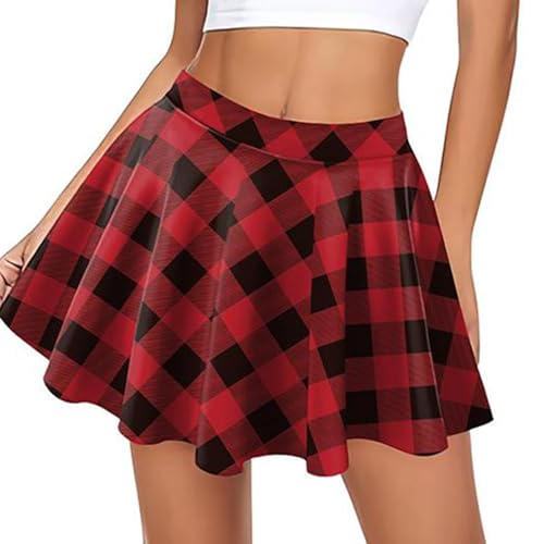 Saia feminina elegante para mulheres mini saia sexy franzido xadrez corte alto 2024 modelagem regula