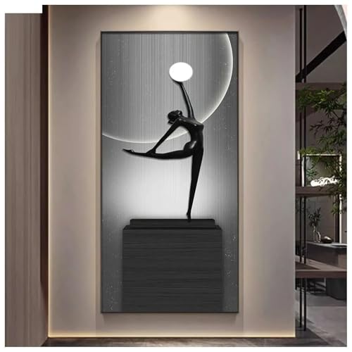 Oeuvre d'art abstraite statue de pierre sur toile de qualité pour salon moderne