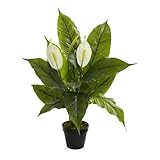 Nearly Natural 26” Spathiphyllum Artificial (Real Touch) Silk Plants Green
