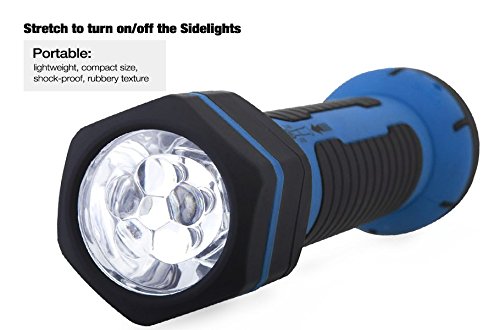 Rechargeable LED Flashlight Torch - Telescoping Retractable Work Light w/Magnetic Base - 36LEDs 2 Power Supplies- RWL-02