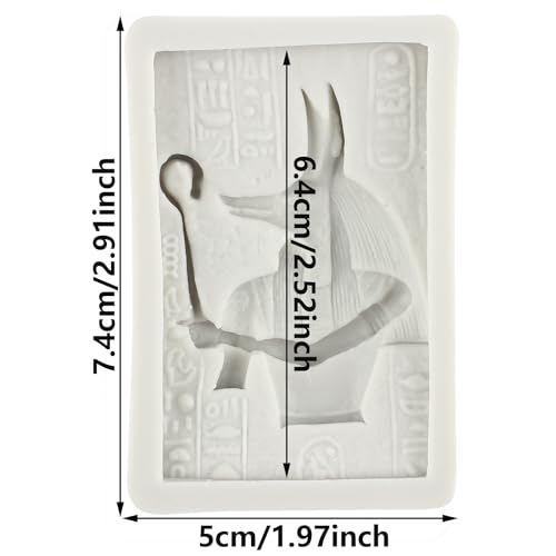 Miniatura 2 de Minfeidms Molde De Silicona Para Fondant De Anubis De Anubis Con Diseño De Esfinge De Momia, Molde De Chocolate Egipcio Para Decoración De Pasteles De Azúcar, Decoración De Cupcakes, Pasta De Goma,