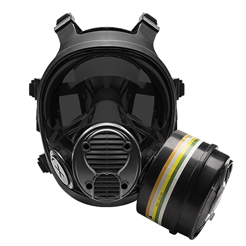 NB-100 Smoke Black Full Face Tactical Gas Mask Respirator - Gas M...