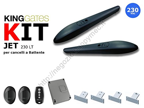 Jet Kit 230 LT Kit automatización irreversible para puertas batientes a 230 Vac versión Lite King Gates