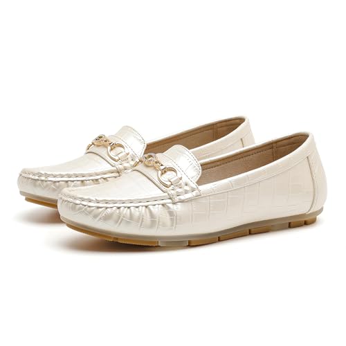Image of Women's Business Loafers Work Casual Flats Shoes Lightweight Penny PU Leather Slip On Walking Shoes
