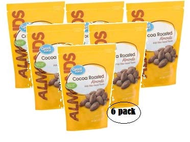 Great Value Cocoa Roasted Almonds, 14 Oz. (Pack of 6)