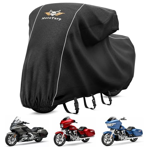 Heavy Duty Waterproof Motorcycle Cover (4XL Black)