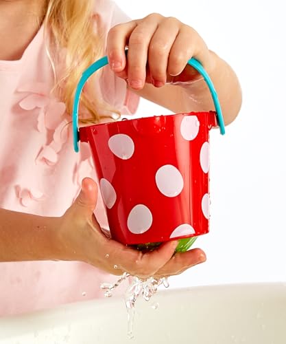 Hape Buntes Eimer Set – 3-teiliges Badespielzeug, Bunte Wassereimer mit Ablauf-System, Motorik und Hand-Augen-Koordination im Bad, BPA-frei, ab 12 Monaten