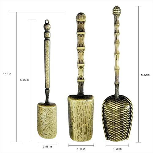 Xusmyzm Tea Scoop Vintage Spoons Long Handle Measuring Spoon For Loose Tea,Coffee, Herb,Set Of 3 #TOP5