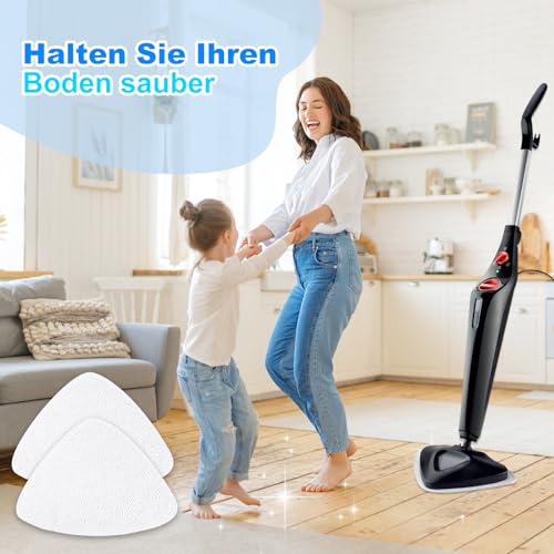 KEEPOW 3-teiliges Mikrofaser-Ersatzbezüge-Set für Vileda Steam Plus Dampfreiniger,Kompatibel mit Vileda Bodenwischer Ersatzbezügen, perfekte Passform, Für Vileda Dampfreiniger Ersatzbezüge-Waschbar
