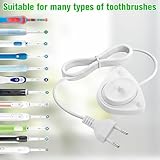 KingYH Electric Toothbrush Charger Electric Toothbrush Holder Base Stand with 2 Toothbrushes Protective Cap Toothbrush Charging Station Compatible Oral B Genius X iO2 iO3 iO4 iO5 iO6 Vitality Pro 3 - Image 7