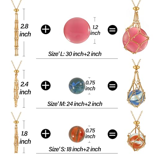 Crystal Holder Necklace, Stainless Steel Cage for Stone Adjustable Natural Crystal Cage Holder Necklaces Quartz Natural Gemstone Jewelry for Women Men2