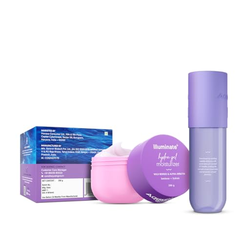 Image of Aqualogica VANILLA MIST & ILLUMINATE MOISTURIZER DUO|Refresh+ Sun Kissed Vanilla Perfume Body Mist (150 ml) + Illuminate + Hydra Gel Moisturizer|Dessert-Inspired Body Mist|24-Hour Hydration |Adds Glow