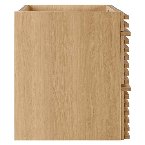 Modway Render 30" Wall-Mount Bathroom Vanity In Oak-Sink Basin Not Included, 30 Inch #TOP2