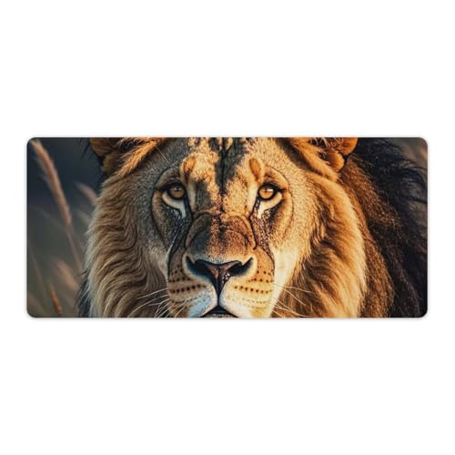 Tapis de bureau lion 40 x 90 cm durable en caoutchouc de qualité supérieure