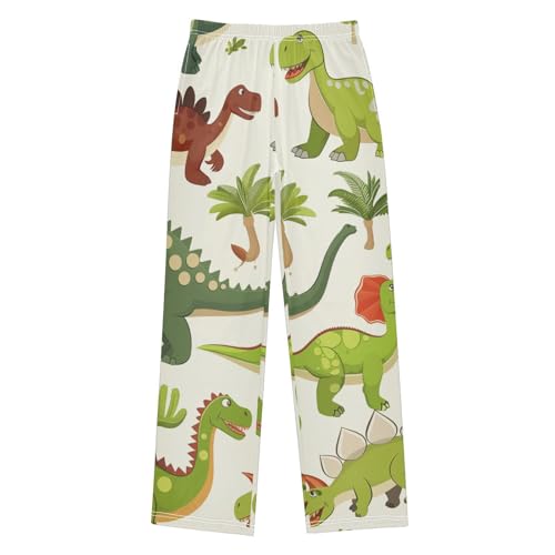ZZXXB Dinosaur and Tree Boys Long Pants Soft Trousers Elastic
