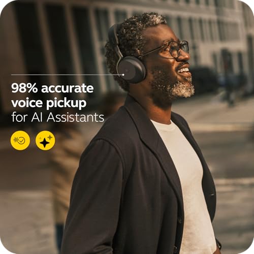 Jabra Evolve3 75 On-Ear Wireless Bluetooth Headset with Microphone for Work, USB-C, AI Voice Call Technology, Advanced Active Noise Cancellation, 22-Hour Battery, Works with Online Meeting Apps, Black by Jabra - Image 8