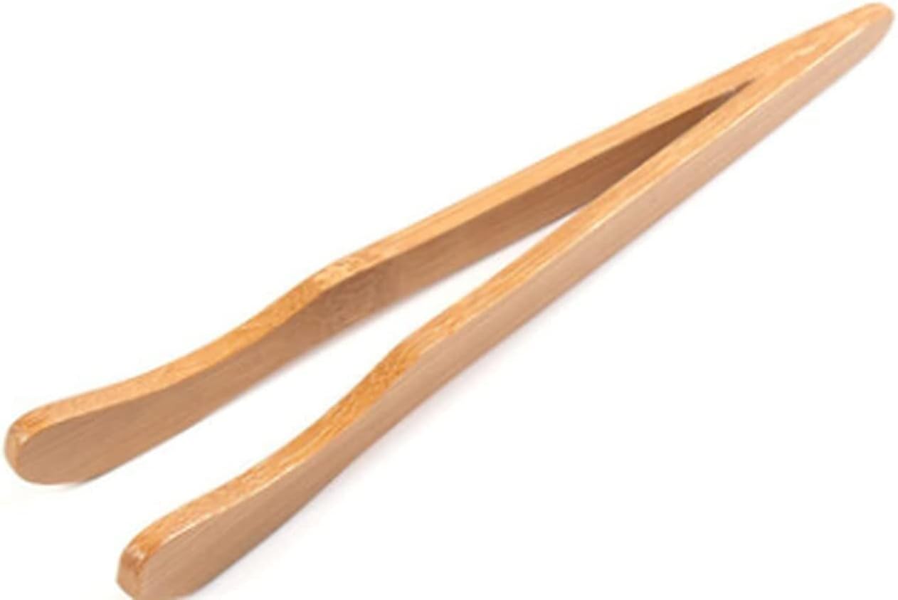 2Pcs B Teaware Tea Clips Wood Toast Tong Wooden Toaster Bagel Bacon Squeezer S Ice Tea Tongs Kitchen Dining Tool Useful and Practical Tongs