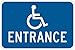 Brady 91378 Premium Fiberglass Handicapped Sign, 12" X 18", Legend "Entrance (with Picto)"