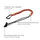 Tool Lanyard, Quick Release Shock Absorbing Safety Lanyard Retractable Bungee Cord with Carabiner Clip and Adjustable Loop End