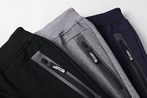 Big Boy's Junior Kids Sweatpants With Pockets Zipper Pants For Boys Joggers For Boy Slim Fit Mens Joggers For Workout 16 Dark Grey #TOP6