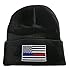 Thin Blue Red Line USA Flag Knit Skull Cap Hat Beanie Support Police Firefighter