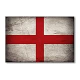 Postereck - 0281 - Vintage Flagge, Fahne England London - Wandposter Fotoposter Bilder Wandbild Wandbilder - Leinwand - 40,0 cm x 30,0 cm