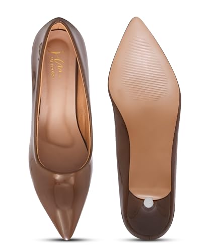 Image of JM LOOKS Women Pointed Toe Kitten Heel Pumps for Office, Formal Meetings and Everyday Wear