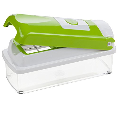 Genius - Tagliaverdure e Frutta in plastica, Plastica, Kiwi-Verde, 22.2 x 10 x 8.1999999999999993 cm