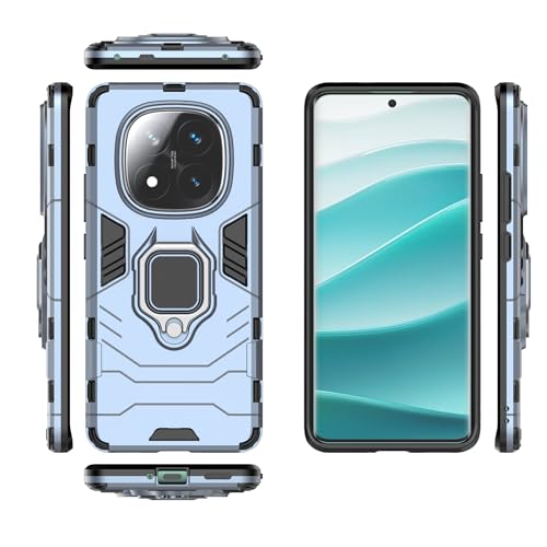 gуP[X Xiaomi Redmi Note 14 Pro Plus 5G dbP[XAXP[XX^hLbNX^h PC & TPU Jo[ƃz_[ƌ݊܂(Blue)