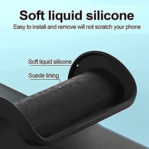 Image of Kapa Matte Lens Protective Shockproof Flexible Back Cover for Vivo X80, Slim Silicone with Soft Lining Shockproof Flexible Full Body Bumper Case (Black)