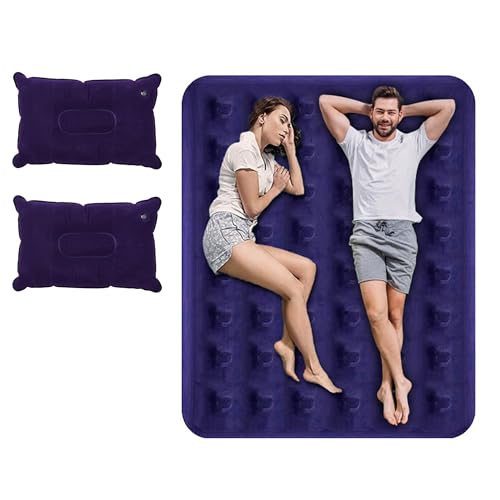 Catálogo de Colchoneta Matrimonial Soriana Top 10. 41 Spopal Colchón Inflable Matrimonial Camping, 3 Firmezas Ajustables, 22cm Altura, con 2 Almohadas, Impermeable Superficie Suave Antideslizante, Portátil para Camping, Hogar y...