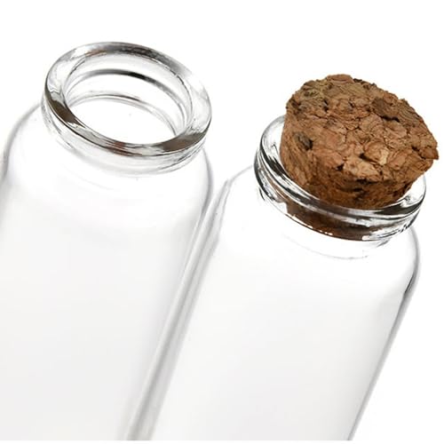 soulnioi 16PCS Mini Glass Jars Bottles with Cork Stoppers,Small Glass Bottles with Lid for Wish Bottles Baby Shower Gifts - Image 3