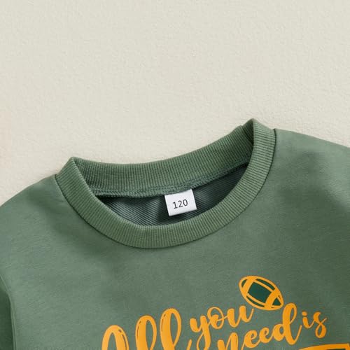 Gueuusu Unisex Baby Boy Girl Football Outfit All You Need is Love Sweatshirt Oversized Crewneck Funny Letters Pullover Hoodie4