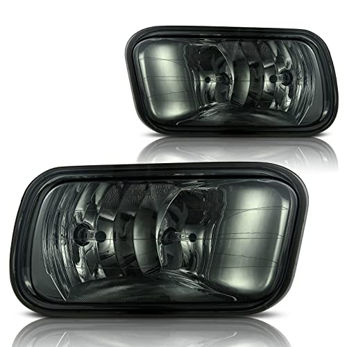 AUTOSAVER88 Fog Lights Compatible with 2009 2010 2011 2012 Dodge Ram 1500 2010 2011 2012 2013 2014 2015 2016 2017 2018 Dodge Ram 2500 3500 Fog Light Replacement,with 12V 42W H10 Bulbs-Smoke Lens