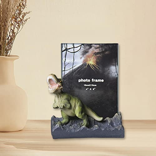 MYCENSE Moldura de foto de dinossauro moderno, estátua, ornamento autônomo, de animais, resina de ar