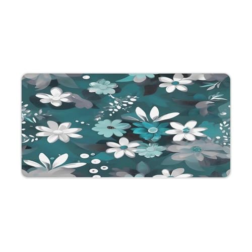 Desk Pad grande con base de goma y diseño floral