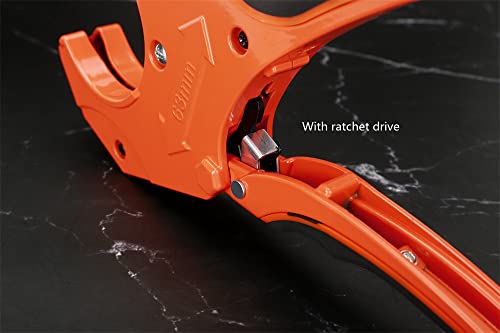 Ratchet Pvc Pipe Cutter, Cuts Up To 2-1/2", Pvc Cutter 2 Inch, Sk5 Blade And Aluminum Alloy Body, Cutting For Pex, Pvc, And Ppr Pipe, Etc,Ideal For Home Working And Plumbers #TOP6