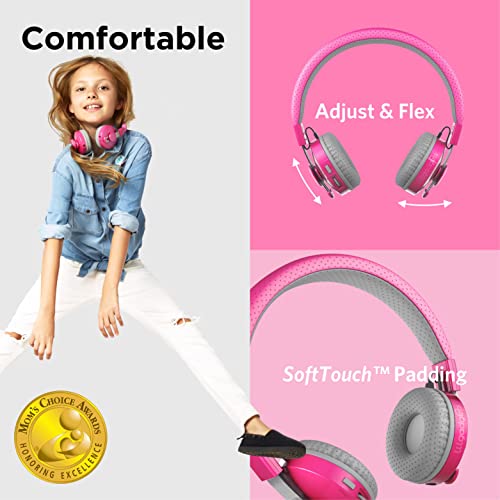 LilGadgets Untangled Pro Wireless Kids Headphones – Pink — view 2