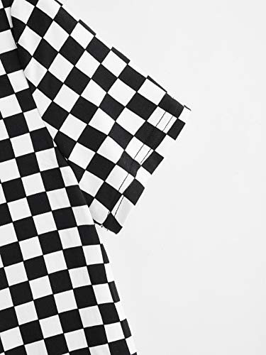 SweatyRocks Women's Short Sleeve Round Neck Colorblock Stripe Tee Shirt Crop Top3