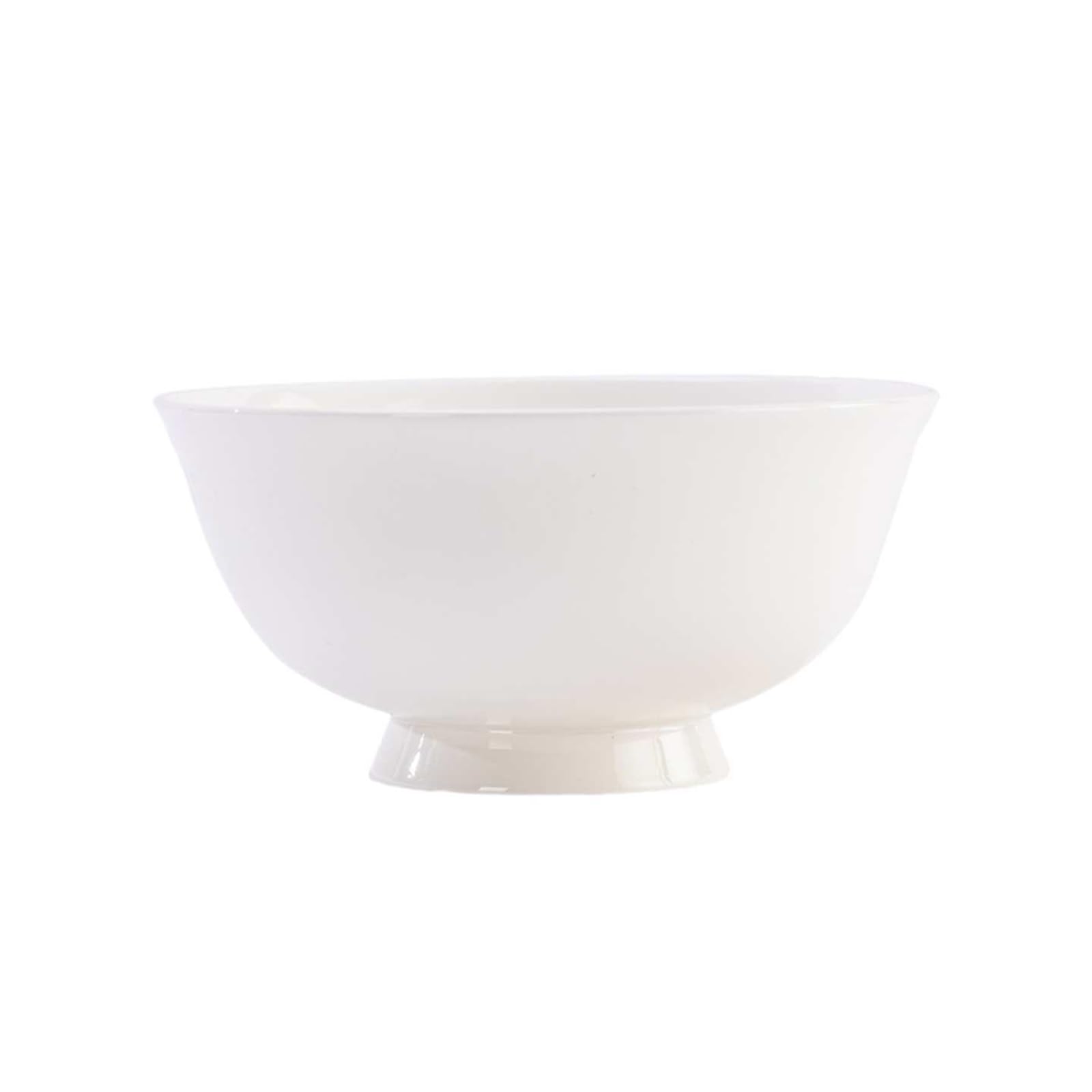Keramik-Schüssel mit Unterglasur, für Nudeln, Suppenschüssel, Haushalt, einfach, hoch, reisweiß, 17,8 cm, 2 Stück