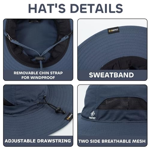 Image of Fishing Hat for Mens Sun Hat Wide Brim Bucket Hat SPF UV Protection XL XXL Large Size Big Head Hiking Beach Safari