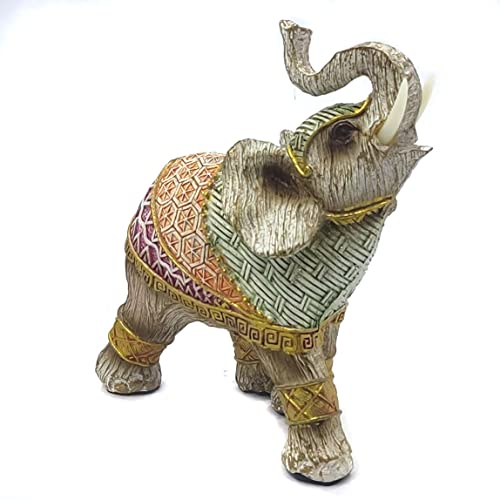 Elefante Decorativo Em Resina Indiano Sabedoria Sorte R (R200)
