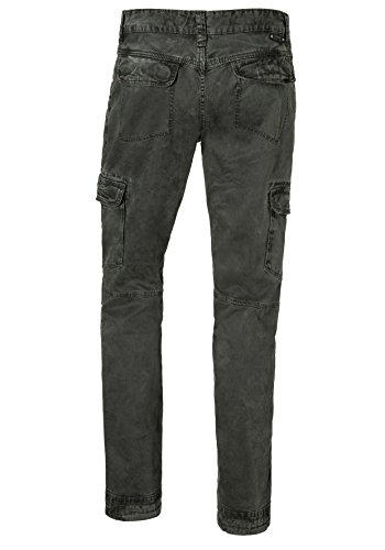 Timezone Herren Regular Ben Cargo Hose, Grün (Tank Green 4046), 33W / 32L EU