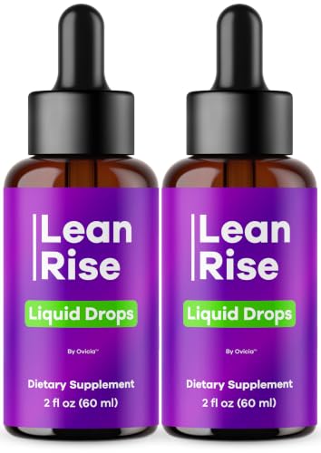 (2 Pack) Lean Rise Drops - Official LeanRise Oral Liquid Drop Advanced Formula Support for Maximum Strength, All Natural Ingredients Vitamins for Overall Health & Wellness, 2 Bottles for 2 Months